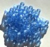 100 4x6mm Transparent Light Sapphire Glass Crow Beads